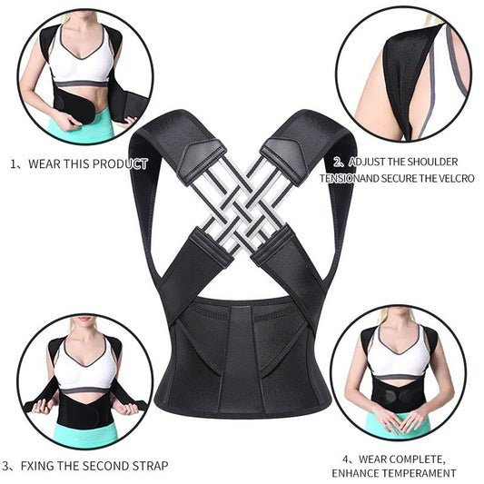 Ceinture Correctrice de Posture – Redressement du Dos et Ouverture des Épaules
