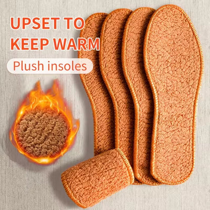 1 paire de semelles épaisses en laine d'alpaga, chaudes, anti-froid, respirantes et absorbant l'humidité. Semelles en feutre de coton confortables et douces.