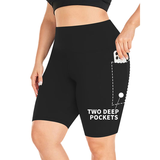 Short de yoga cinq-quarts à poches pour femme, pantalon de sport de yoga moulant et taille haute
