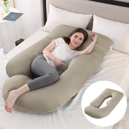 Oreiller de Grossesse en Forme de J – Soutien Lombaire & Latéral pour Femme Enceinte