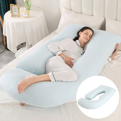 Oreiller de Grossesse en Forme de J – Soutien Lombaire & Latéral pour Femme Enceinte