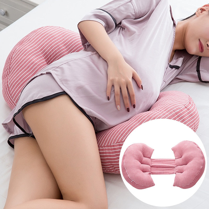 Oreiller de grossesse en U – Soutien du ventre, confort pour dormir sur le côté