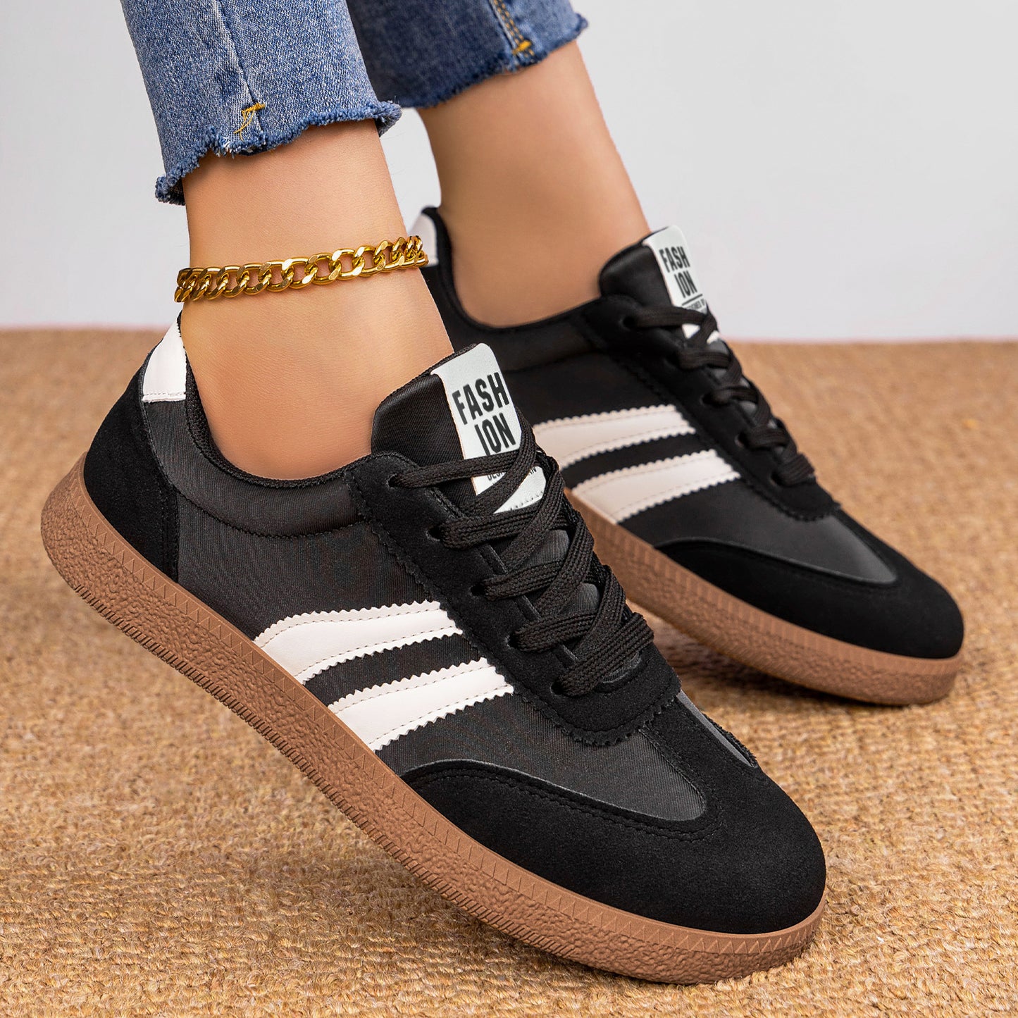Chaussures Casual Femme – Semelle Souple Légère, Lacets, 5 Coloris