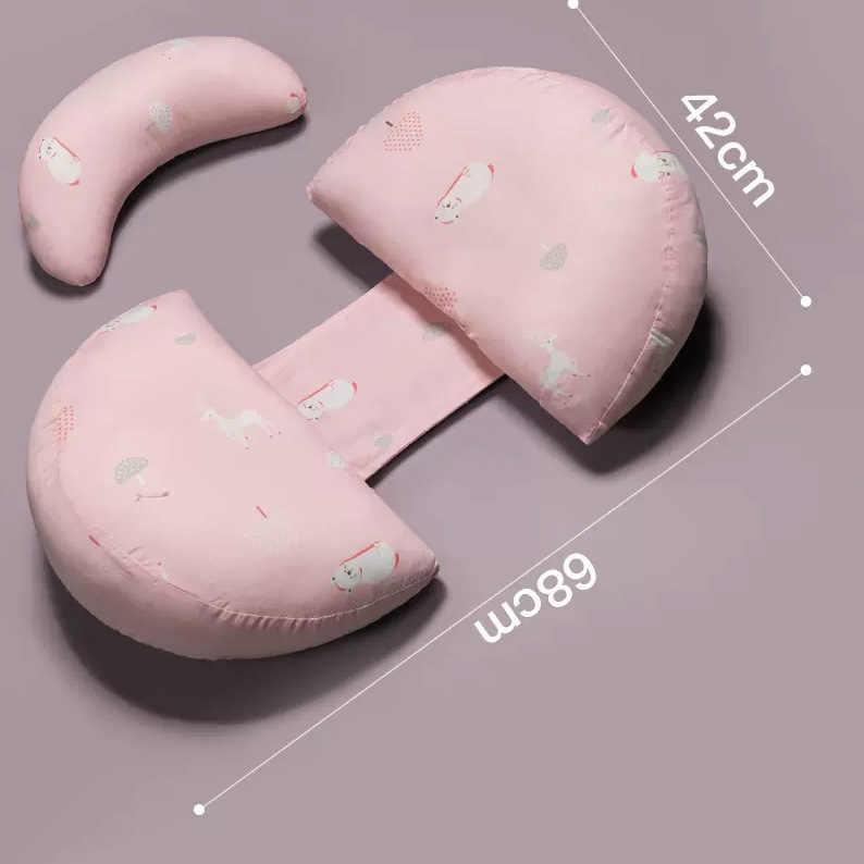 Oreiller de Grossesse en U – Soutien Lombaire, Coussin de Maternité pour Dormir sur le Côté