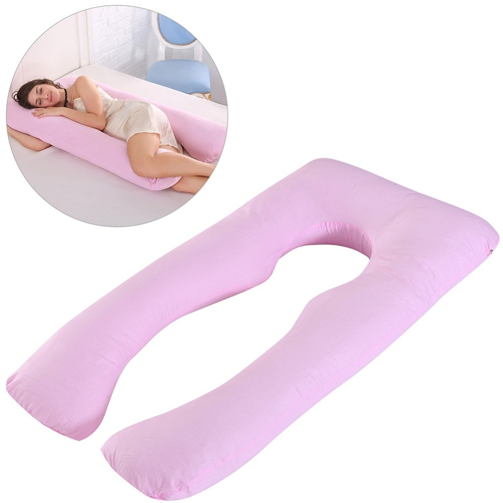 Oreiller de grossesse en U – Coussin intégral pour femmes enceintes, soutien latéral et confort maternité