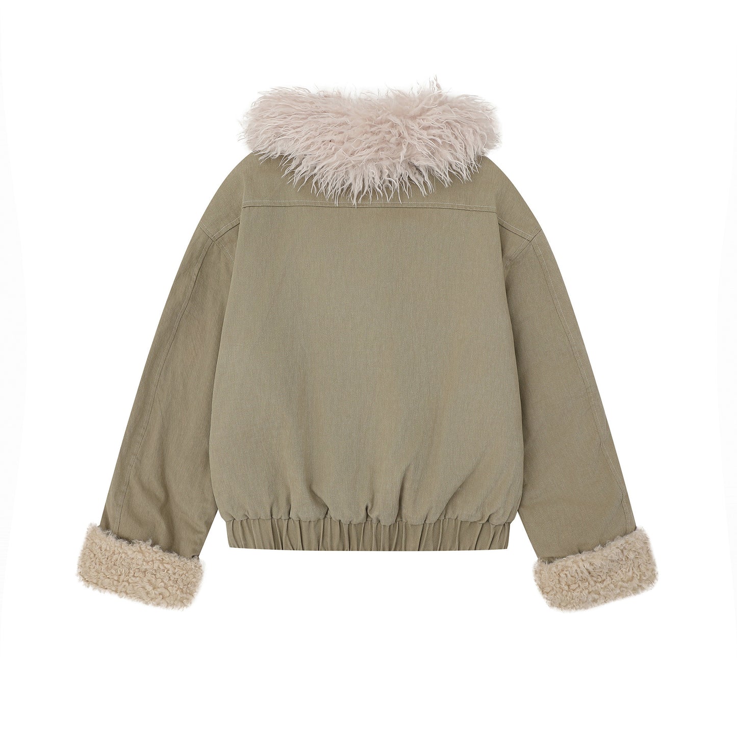 Veste à capuche en peluche d'agneau pour femme