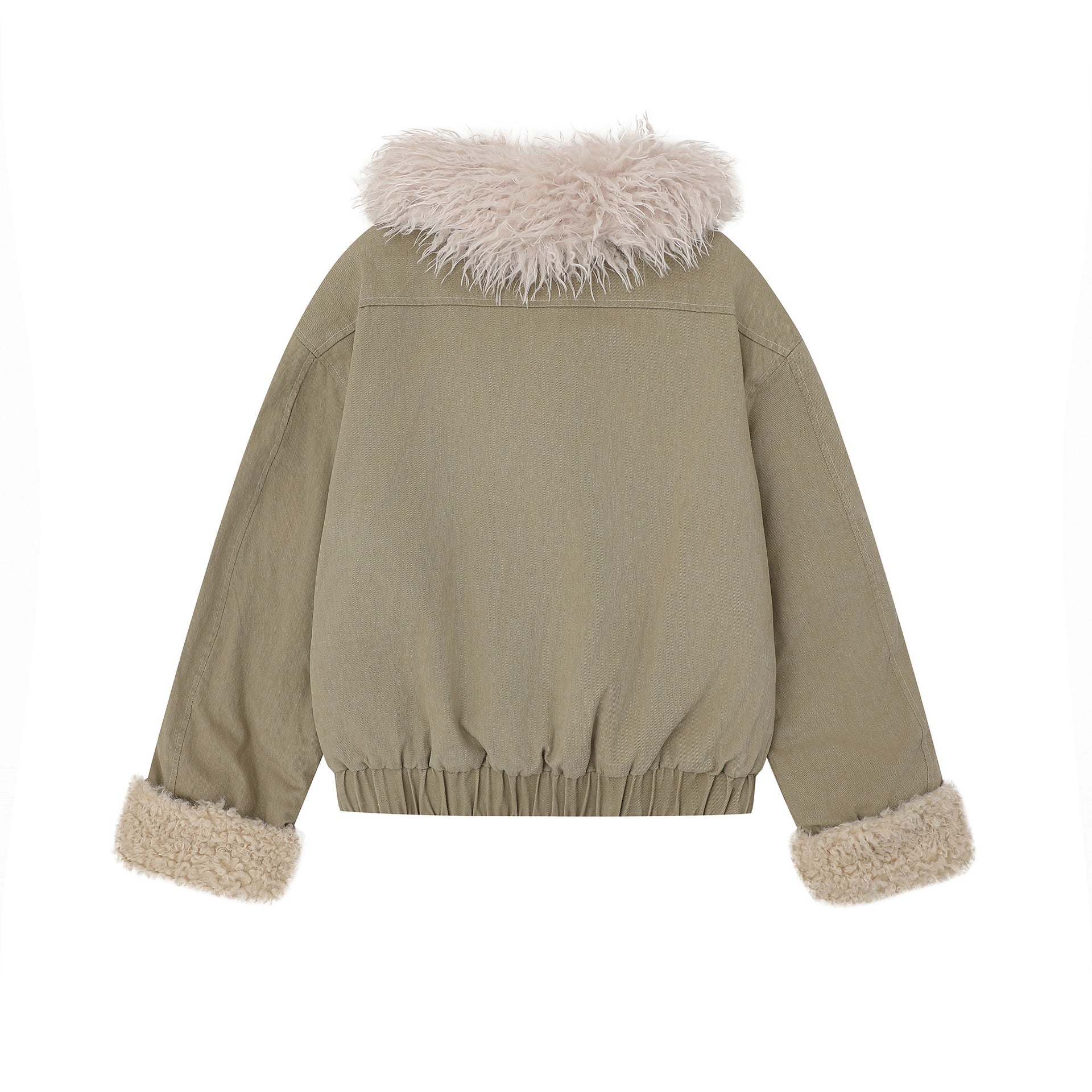 Veste à capuche en peluche d'agneau pour femme