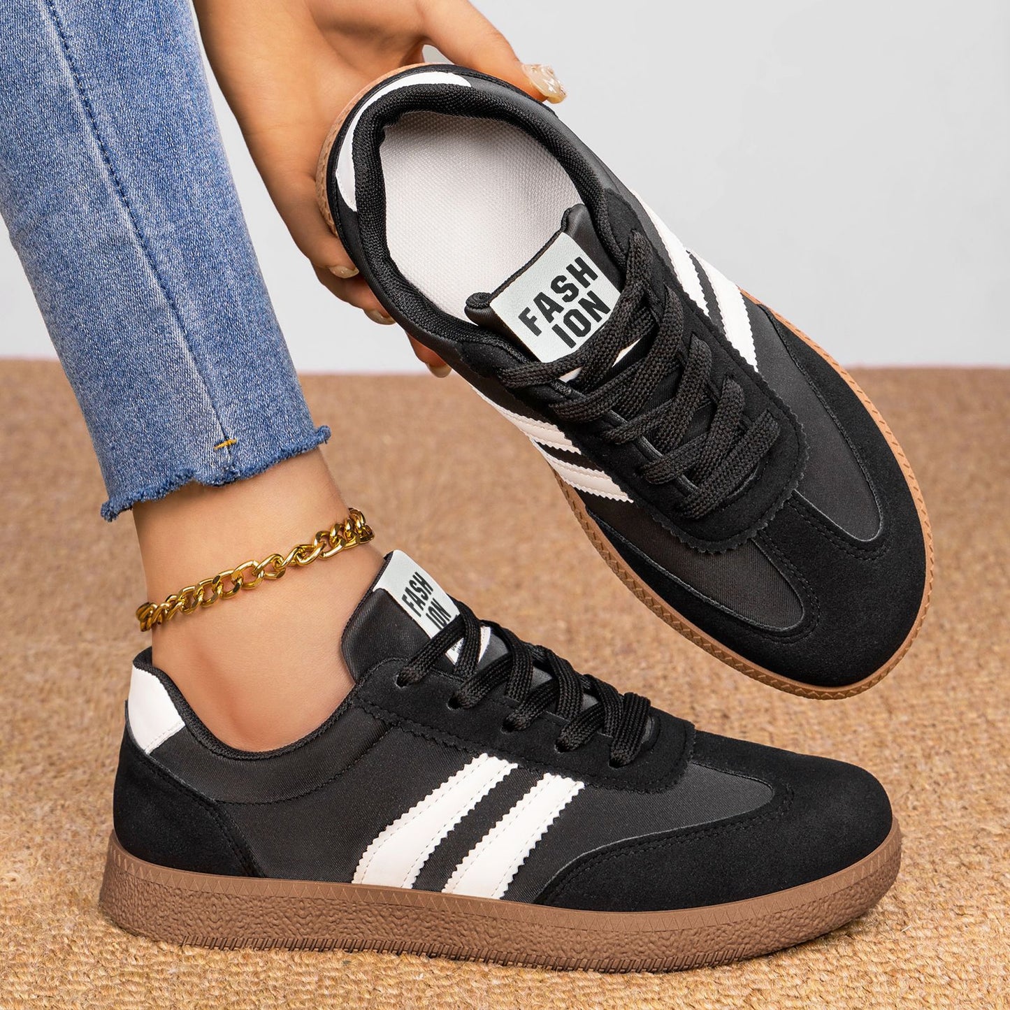 Chaussures Casual Femme – Semelle Souple Légère, Lacets, 5 Coloris