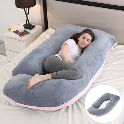 Oreiller de Grossesse en Forme de J – Soutien Lombaire & Latéral pour Femme Enceinte