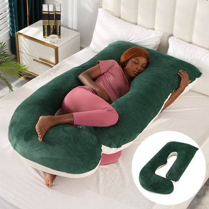 Oreiller de Grossesse en Forme de J – Soutien Lombaire & Latéral pour Femme Enceinte