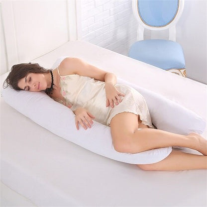 Oreiller de grossesse en U – Coussin intégral pour femmes enceintes, soutien latéral et confort maternité