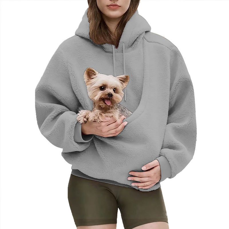 Sweat à capuche de transport pour animaux de compagnie, sac de transport mains libres pour chiens et chats, sweat-shirt unisexe pour petits animaux de compagnie