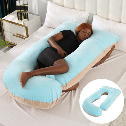 Oreiller de Grossesse en Forme de J – Soutien Lombaire & Latéral pour Femme Enceinte