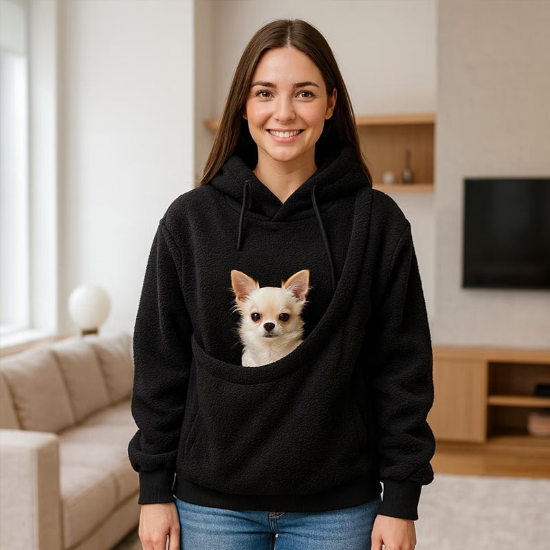 Sweat à capuche de transport pour animaux de compagnie, sac de transport mains libres pour chiens et chats, sweat-shirt unisexe pour petits animaux de compagnie