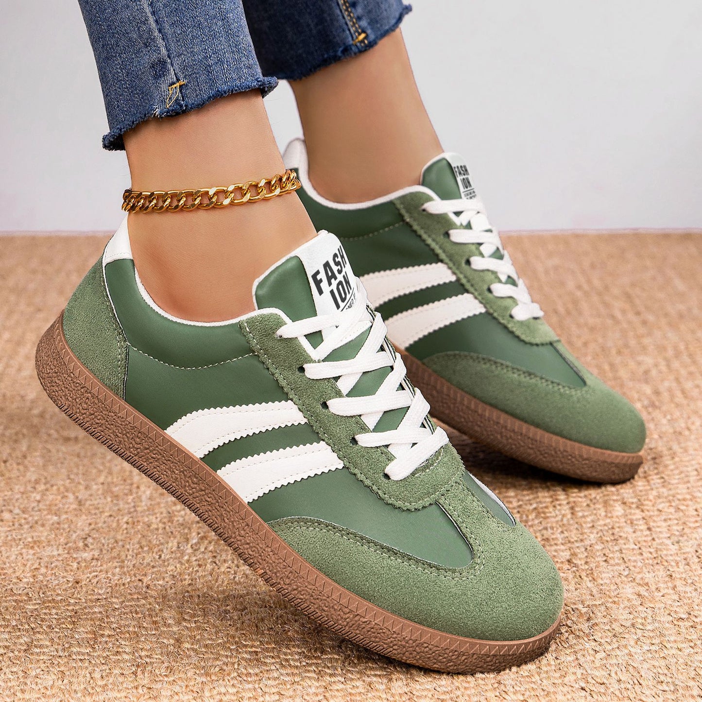 Chaussures Casual Femme – Semelle Souple Légère, Lacets, 5 Coloris