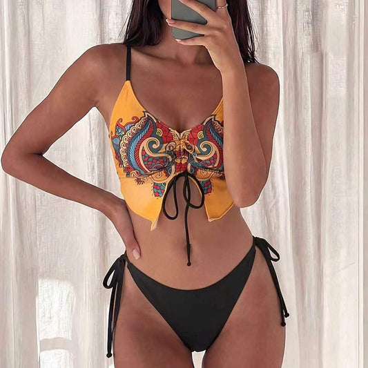 Bikini 2 pièces color block – Maillot de bain femme plage & resort