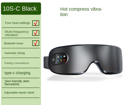 Masque Oculaire Massant avec Thermothérapie et Vibrations – Pliable et Rechargeable
