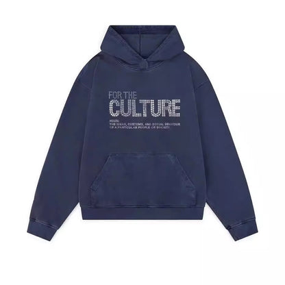 Sweat col rond strass & broderie – Style Y2K | Coupe ample & chaud