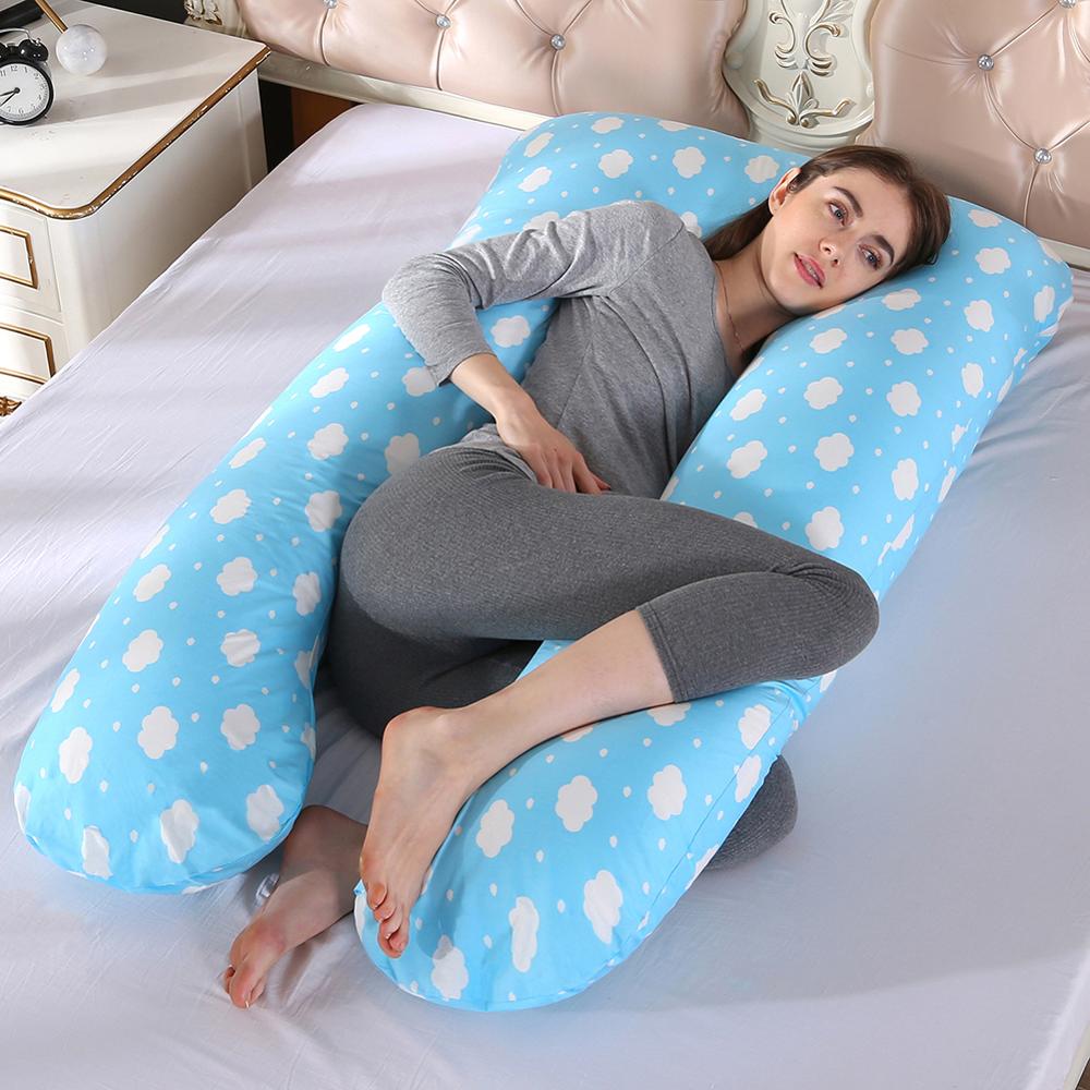 Oreiller de grossesse en U – Coussin intégral pour femmes enceintes, soutien latéral et confort maternité