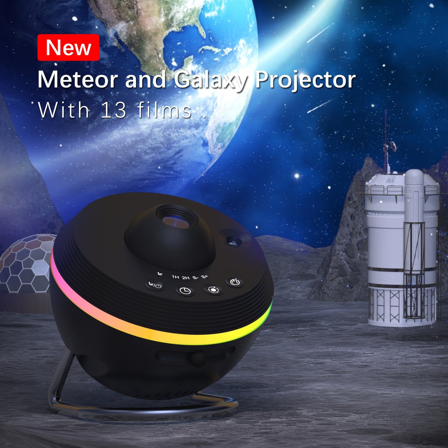 Lampe de Projection Météore Dynamique – Projecteur d'Étoiles Galaxie Ciel Étoilé Ambiance Chambre
