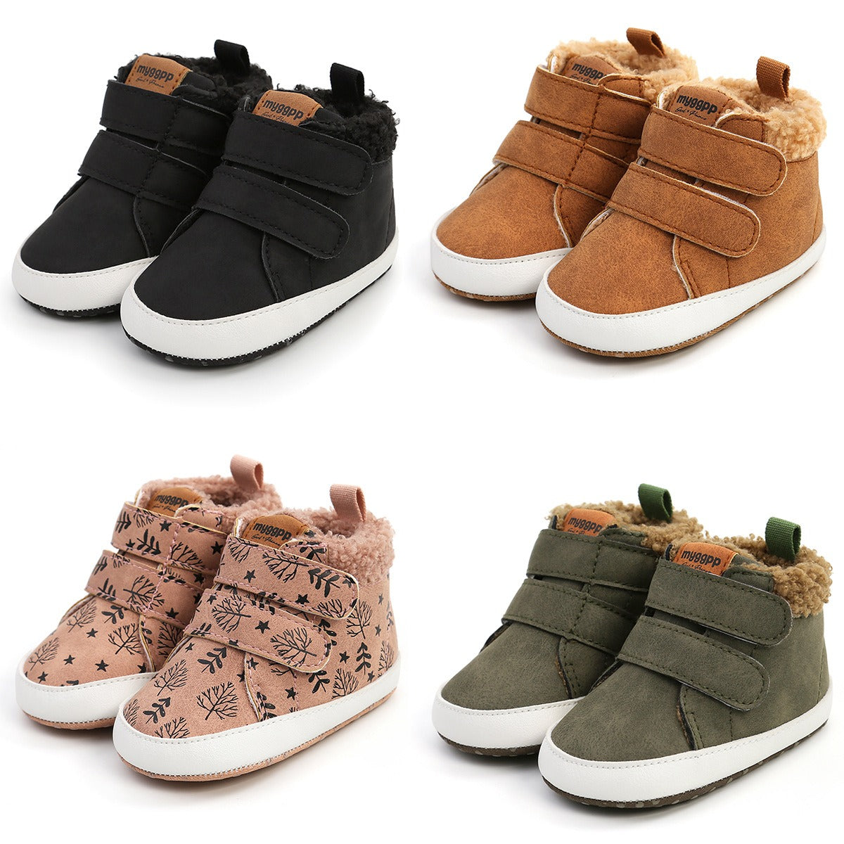 Chaussures montantes pour bébé, automne-hiver,