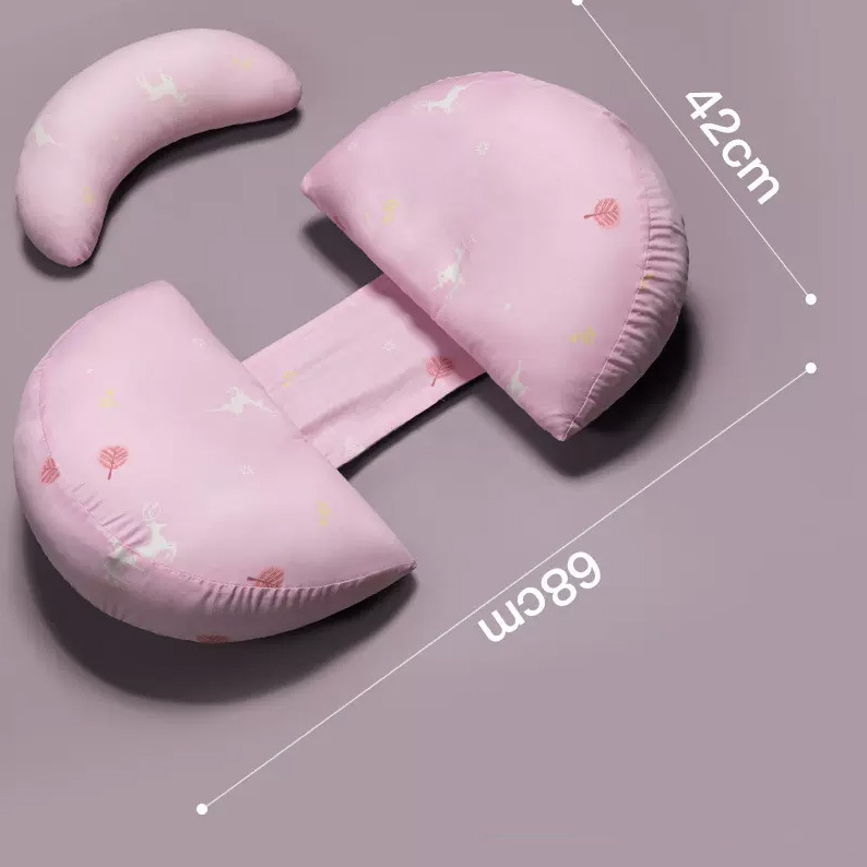 Oreiller de Grossesse en U – Soutien Lombaire, Coussin de Maternité pour Dormir sur le Côté