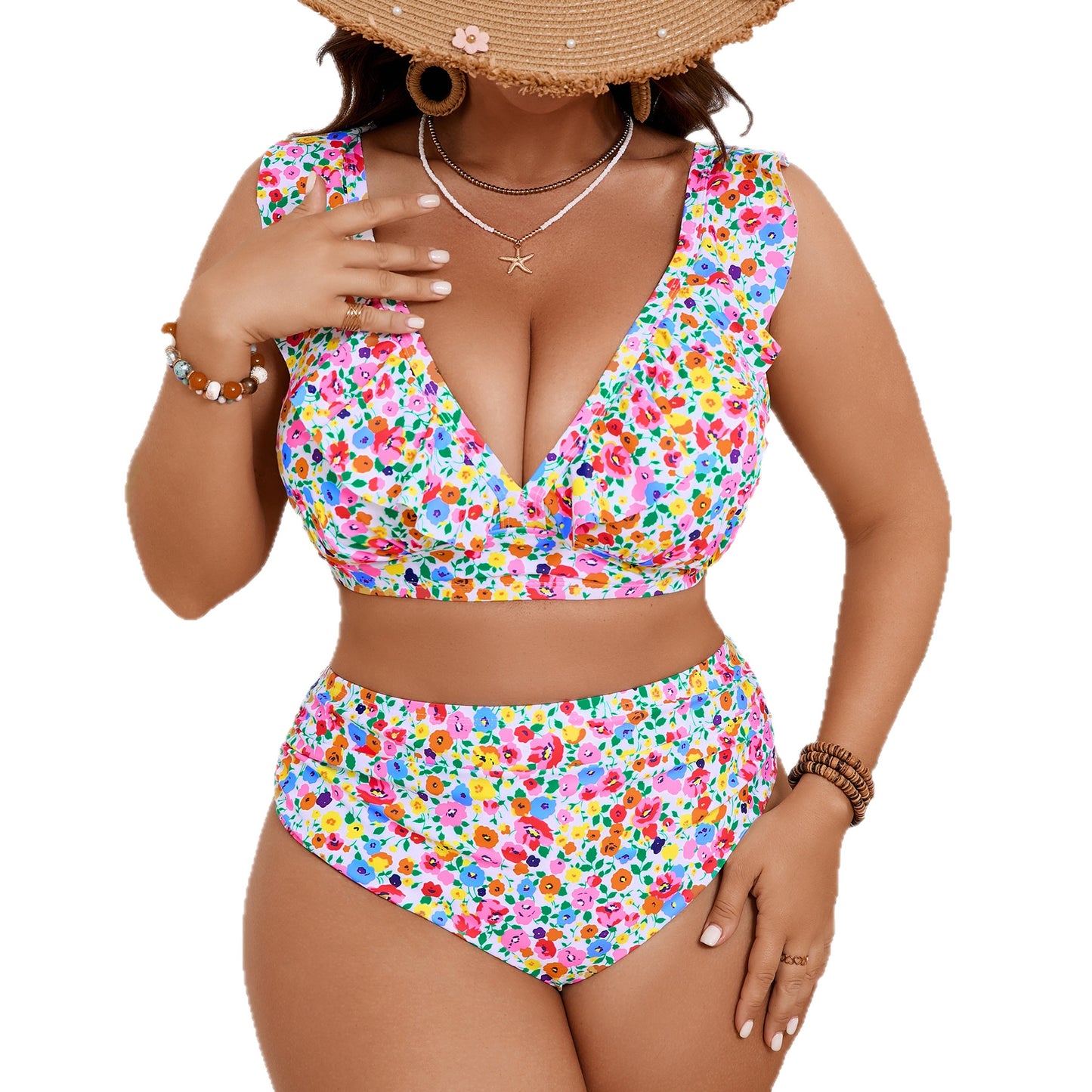 Maillot de bain une pièce à imprimé floral