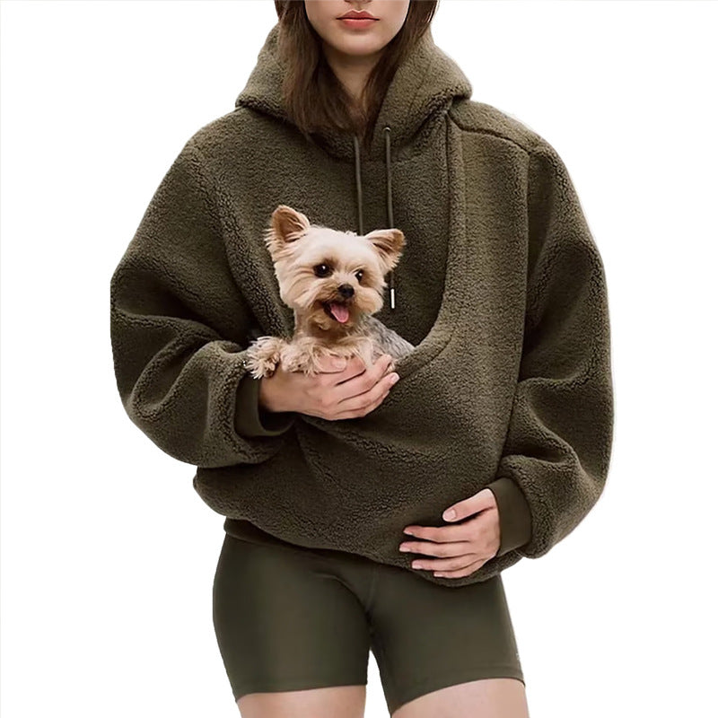 Sweat à capuche de transport pour animaux de compagnie, sac de transport mains libres pour chiens et chats, sweat-shirt unisexe pour petits animaux de compagnie