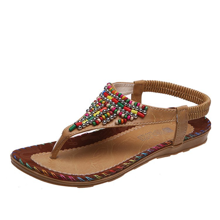 Sandales Plates Femme Style Féerique – Tong Confortable à Bride Orteil & Strass