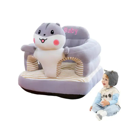 Siège Enfant en Forme d'Animal – Canapé Peluche Sol pour Bébé et Tout-Petit