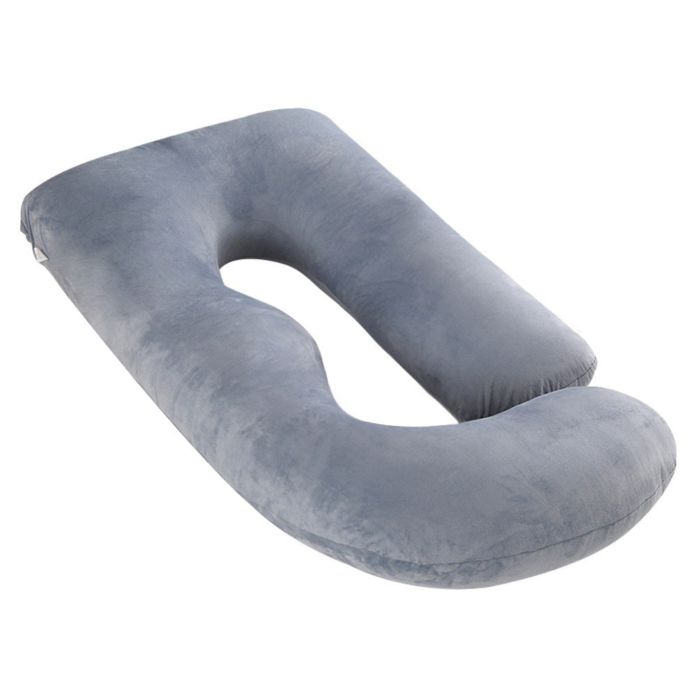 Oreiller de Grossesse en Forme de J – Protection Lombaire, Soutien Latéral pour Femme Enceinte