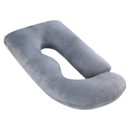 Oreiller de Grossesse en Forme de J – Soutien Lombaire & Latéral pour Femme Enceinte