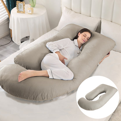 Oreiller de Grossesse en Forme de J – Soutien Lombaire & Latéral pour Femme Enceinte