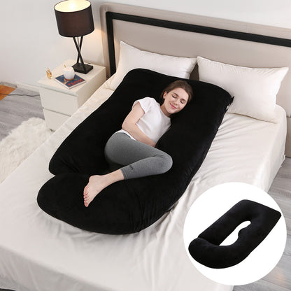 Oreiller de Grossesse en Forme de J – Soutien Lombaire & Latéral pour Femme Enceinte