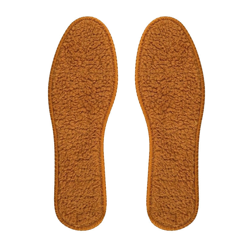1 paire de semelles épaisses en laine d'alpaga, chaudes, anti-froid, respirantes et absorbant l'humidité. Semelles en feutre de coton confortables et douces.