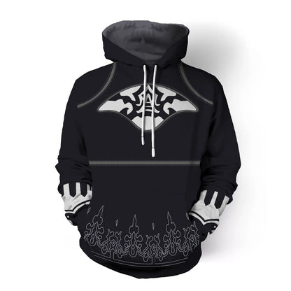 NieR:Automata YoRHa No.2 Type B Cosplay - Sweatshirt Cardigan 3D Imprimé Anime Veste à Capuche