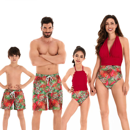 Ensemble de maillots de bain assortis famille – Mère/Fille & Père/Fils