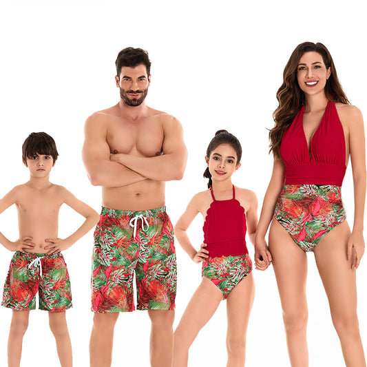 Ensemble de maillots de bain assortis famille – Mère/Fille & Père/Fils