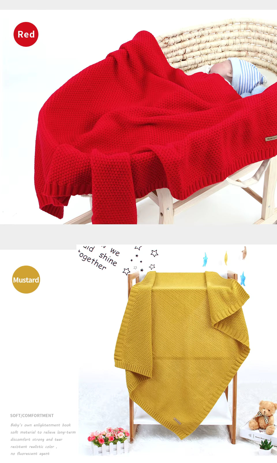 Couverture bébé tricotée